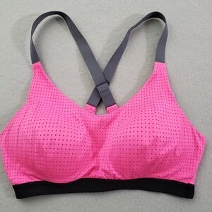 Victoria Sport Womens 34C Sport Bra Pink Perforated Lightweight 345588-S45